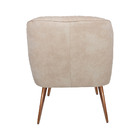 Poltrona Decorativa Hannah Pés Palito Rosê Gold Pet Fendi G15