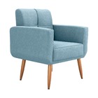 Poltrona Decorativa Havana Boucle Azul F-495