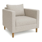 Poltrona Decorativa Helena Linho Bege Dal Poz Estofados