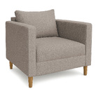 Poltrona Decorativa Helena Linho Capuccino Dal Poz Estofados