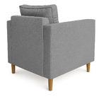 Poltrona Decorativa Helena Linho Cinza Dal Poz Estofados