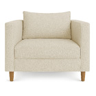 Poltrona Decorativa Helena Linho Dourado Dal Poz Estofados