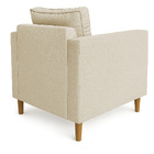 Poltrona Decorativa Helena Linho Dourado Dal Poz Estofados