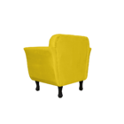 Poltrona Decorativa Helena Veludo Amarelo  - Montanris Decor