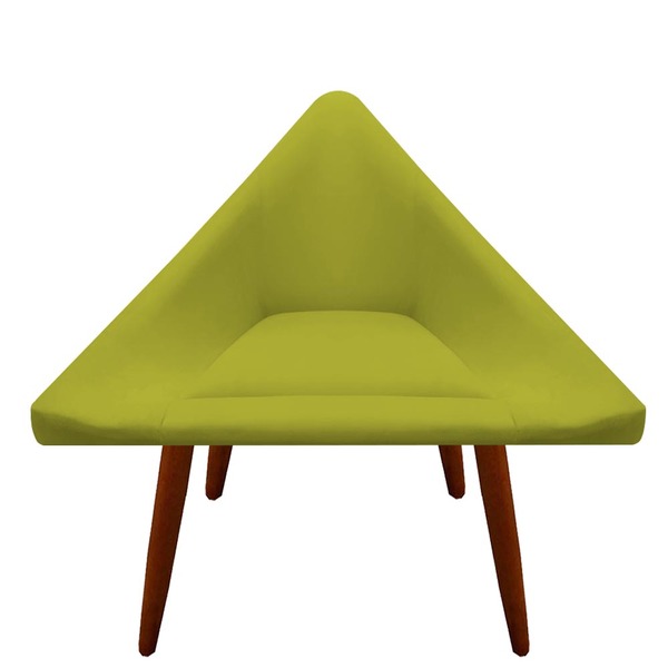 Poltrona Decorativa Ibiza Suede Amarelo - D'classe Decor