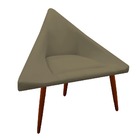 Poltrona Decorativa Ibiza Suede Marrom Rato - D'classe Decor