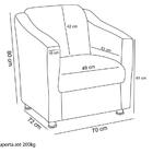 Poltrona Decorativa Ilda 01 Lugar Suede Estampado Placas Atua