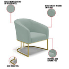 Poltrona Decorativa Industrial Dourado Kit 2 Stella Cotelê Ex