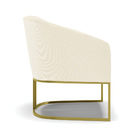 Poltrona Decorativa Industrial Dourado Kit 2 Stella Cotelê Ex