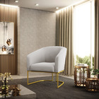 Poltrona Decorativa Industrial Dourado Kit 2 Stella Veludo Ci