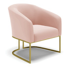 Poltrona Decorativa Industrial Dourado Kit 2 Stella Veludo Ro