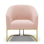 Poltrona Decorativa Industrial Dourado Kit 2 Stella Veludo Ro