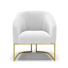 Poltrona Decorativa Industrial Dourado Stella Bouclê D03 - D'