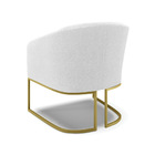 Poltrona Decorativa Industrial Dourado Stella Bouclê D03 - D'