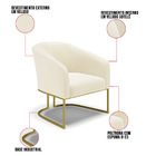 Poltrona Decorativa Industrial Dourado Stella Cotelê Int/velu