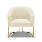 Poltrona Decorativa Industrial Dourado Stella Cotelê Int/velu