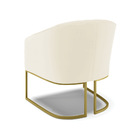 Poltrona Decorativa Industrial Dourado Stella Cotelê Int/velu