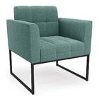 Poltrona Decorativa Industrial Preto Kit 2 Elisa Bouclê D03 -