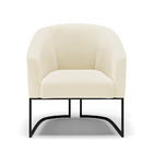 Poltrona Decorativa Industrial Preto Kit 2 Stella Cotelê Ext/