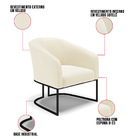 Poltrona Decorativa Industrial Preto Kit 2 Stella Cotelê Int/