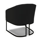 Poltrona Decorativa Industrial Preto Kit 2 Stella Linho D03 -