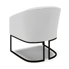 Poltrona Decorativa Industrial Preto Kit 2 Stella Linho D03 -