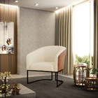 Poltrona Decorativa Industrial Preto Kit 2 Stella Nozes/linho