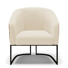 Poltrona Decorativa Industrial Preto Kit 2 Stella Nozes/linho