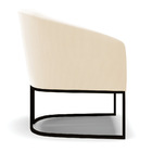 Poltrona Decorativa Industrial Preto Kit 2 Stella Suede Bege