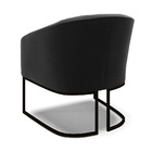 Poltrona Decorativa Industrial Preto Kit 2 Stella Suede D03 -