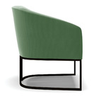 Poltrona Decorativa Industrial Preto Kit 2 Stella Suede D03 -