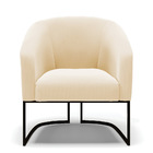 Poltrona Decorativa Industrial Preto Kit 2 Stella Suede D03 -