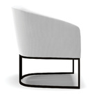 Poltrona Decorativa Industrial Preto Kit 2 Stella Suede D03 -