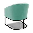 Poltrona Decorativa Industrial Preto Kit 2 Stella Suede D03 -