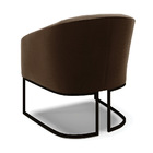 Poltrona Decorativa Industrial Preto Kit 2 Stella Suede D03 -