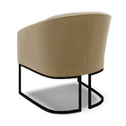 Poltrona Decorativa Industrial Preto Kit 2 Stella Suede Marro