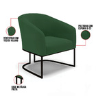 Poltrona Decorativa Industrial Preto Kit 2 Stella Veludo D03