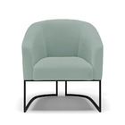 Poltrona Decorativa Industrial Preto Stella Cotelê Ext/veludo