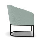 Poltrona Decorativa Industrial Preto Stella Cotelê Ext/veludo