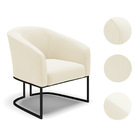 Poltrona Decorativa Industrial Preto Stella Cotelê Ext/veludo