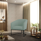 Poltrona Decorativa Industrial Preto Stella Cotelê Int/veludo