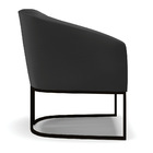 Poltrona Decorativa Industrial Preto Stella Sintético Preto D