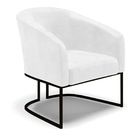 Poltrona Decorativa Industrial Preto Stella Sintético Pu Bran