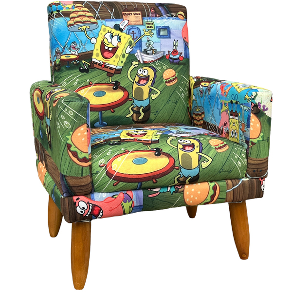 Poltrona Decorativa Infantil Confortável Para Quarto Suede Co