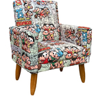 Poltrona Decorativa Infantil Confortável Para Quarto Suede Co