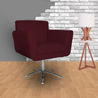 Poltrona Decorativa Isabela Em Tressê Pés Metal Giratório Sue