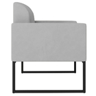 Poltrona Decorativa Isabella Base Industrial Suede Cinza/pret