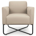 Poltrona Decorativa Isabella Base X Suede Bege/preto G19 - Gr