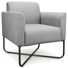 Poltrona Decorativa Isabella Base X Suede Cinza/preto G19 - G