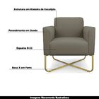 Poltrona Decorativa Isabella Base X Suede Nude/dourado G19 -